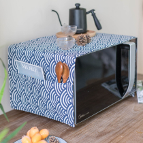 Sun-type cotton linen microwave hood fridge cover towel Nordic oven hood single open double door universal washing machine dust cover