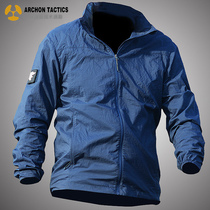 Archon quick-drying skin clothing Military fans summer outdoor sports breathable mens ultra-thin sunscreen clothing Ultra-light tactical jacket