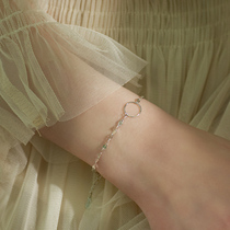 Elmoose 925 Hollow Geometric Circle Fashion Wave Twisted Rope Starlight Chain Silver Bracelet Bracelet Bracelet Women Gift
