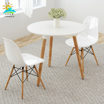 Changsha sales department negotiation table and chair Lounge VIP area reception meeting One table and three chairs combination round table simple