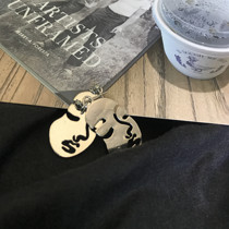 European and American style small group simple and cool students exaggerated retro face shape special Joker earring no ear hole ear clip female