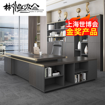 Boss office table and chair combination simple modern general manager desk boss table office furniture full set