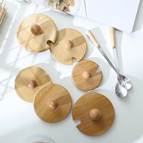 Wooden environmental protection bamboo cup lid mug ceramic glass lid heat-resistant bamboo lid water cup lid