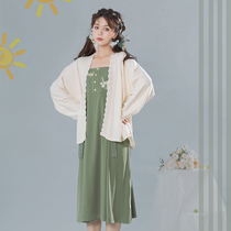 Poetry and Wreath · Sheng Xia Hua Chao Ji Original Knitted Song Aircraft Sleeve Improved Han Element Skirt