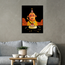 (Limited 200 edition) Chen Jianzhou Happy Birthday limited edition painting with mounted 45 * 60cm gift