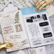 WEEK BAR Vintage character stamp Silicone transparent seal Hand account ticket ink decoration rubber stamp