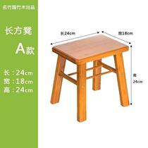Small bench square stool round stool back chair folding chair low stool childrens dining chair stool home living room Nanzhu tea table stool