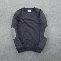  Round neck plus size long-sleeved sweater mens trendy sports loose hooded pullover spring bottoming shirt national trendy mens top