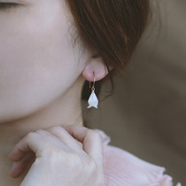 s925 pure silver needle day department and paper handmade drop rubber earrings woman 2020 new wave advanced senses delicate temperament earrings