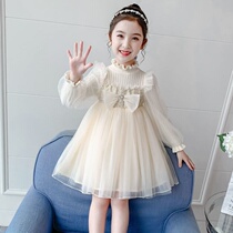Girl dress autumn winter dress 2020 new style children princess dress thick sweater dress dress little girl gauze winter