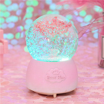 Teachers Day Cherry Blossom Tree Snow Glowing Crystal Ball Music Box Christmas Romantic Gift Girlfriend Birthday Gift