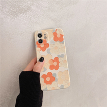 ins spring oil painting flowers apply apple 12 11pro max phone shell iphox xsxr se iphone11 7 8plu