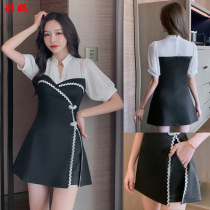 New health care shop foot bath foot A skirt set sexy thin SPA sauna foot bath technician work clothes