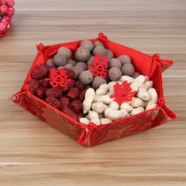 Marriage dowry satin fruit plate wedding supplies dry fruit plate small happy character creative retro dowry happy candy box