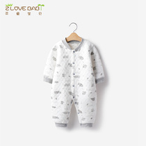 Newborn baby warm jumpsuit spring and autumn newborn clothes long sleeve winter baby Autumn ha clothes climbing clothes