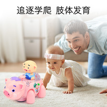 Baby crawling toys electric climbing dolls guide babies to learn to climb artifact tease baby 12 months infant puzzle
