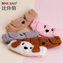 Selling cute auspicious dog hair band warm wash head band Korean hair hoop Curry elastic dog hair accessories