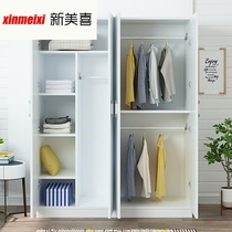 Master bedroom sliding door wardrobe storage cabinet 120*80*40 assembly small wardrobe fresh clothes kitchen 180 high 80 width 40 deep