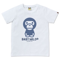 (Domestic Spot) Snow national sauce bape Ole women dress Japanese Milo Milo Station Monkey Short Sleeve T-shirt