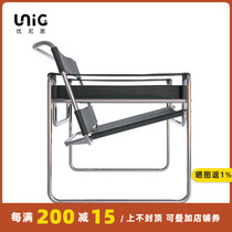 Uniju丨Export-grade quality designer model classic Wassily chair saddle leather leisure chair steel pipe chair