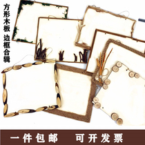 Kindergarten Huanchuang forest department Pastoral style Wood frame area card hanging class convention card Branch moss