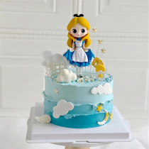 Cake decorated princess White Shebel series cartoon doll dessert birthday party themed baking piece