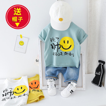 Baby summer short sleeve suit baby boy dress handsome child 1 and a half years old 2 Summer 0 Korean tide 3 years old foreign gas