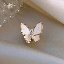 Upscale 100 Touch Temperament Delicate Butterfly Zircons Small Brooch-Proof Walking Light Buttoned Suit Chest Flowers Biepin Personality Accessories