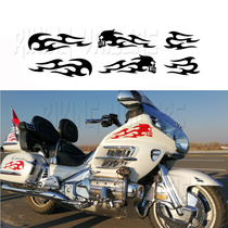 Suitable for gold wing 1800 GL1800 retrofit skull flame head hood edge box tailbox appliquer