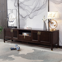 Solid wood TV cabinet New Chinese meditation small family style living room cabinet furniture light extravagant short cabinet Composition multifunction cabinet
