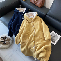  Domestic D focus on home clothes Chunyuan deer self-contained fried chicken Cute hooded nightgown couple home clothes