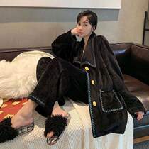 Autumn Winter New Sleepwear Woman Flannel Suede Coral Suede Thickened and warm Two sets loose to wear home Suits Suit