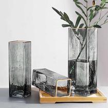 Vase Mesh Red Flowers Bottle Light Lavish Glass Transparent Creative Minima Living Room Ins Fugui Bamboo Water Raised Flower Arrangement Pendulum Pieces