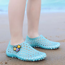 Parent-child children seaside beach shoes Mens and womens summer non-slip soft-soled wading shoes Small medium and large childrens sandals Birds nest hole shoes