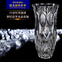 New thick CRYSTAL HIGH FOOT VASE SUIT FLOOR FLOWER ARRANGEMENT GLASS VASE WATER PEWTER TABLE TOP TABLE VASE