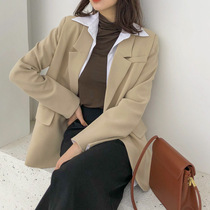 Explosive fake two-piece suit jacket female 2021 New Korean version loose spring and autumn jacket suit NCK69