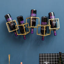 Wrought red wine rack Wall home restaurant Wall pendant wall hanging decoration Nordic creative bar wall decoration