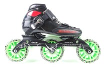 Korea Morenkou Childrens Professional Speed Skate 3*100 Speed Skate 3 Wheel Speed Skate 28-35 C Black