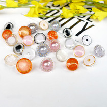 Round acrylic button transparent small button silk chiffon shirt cardigan childrens dress shirt buckle for men and women