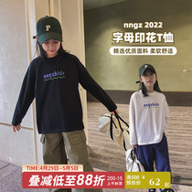 Noone princess girl long sleeve T-shirt spring autumn 2022 new childrens blouses CUHK child loose leisure spring clothing wave