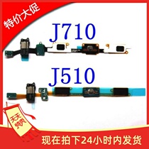 For Samsung J5 2016 J510F J7 J710FHome key induction return Audio Headphone jack cable