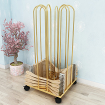 Clothing store storage rack simple womens clothing store finishing rack vertical storage artifact saving space display shelf