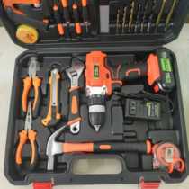 Charging small electric drill set household electric screwdriver rechargeable lithium battery flashlight to drill mini electric screwdriver