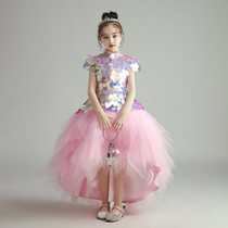Princess dress Girls Puff yarn Childrens high-end dress Little host piano performance suit Flower girl Catwalk wedding dress