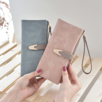 Where element 2021 New wallet female long ins simple Japanese girl heart retro student zipper wallet female