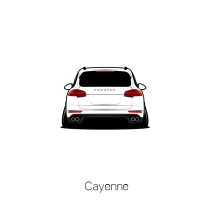 Suitable for Porsche Cayenne low-lying car scratch model sticker car friend Association personalized car sticker custom HF Silhouette