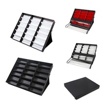 18 Plaid glasses storage box multi-grid glasses display box cabinet desktop sun glasses display shelf sunglasses display