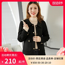 Ke Le Yanghui double-sided woolen coat short womens autumn and winter pure wool coat slim Korean wool coat