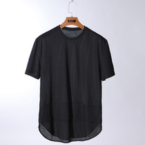 Mens splicing short sleeve round collar t-shirt 2022 Summer new European and American silk light cotton half sleeves Compassionate Youth Jersey