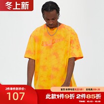 ZONOS 2021 summer new tie-dyed short-sleeved T-shirt men Street lettering print loose casual round neck top